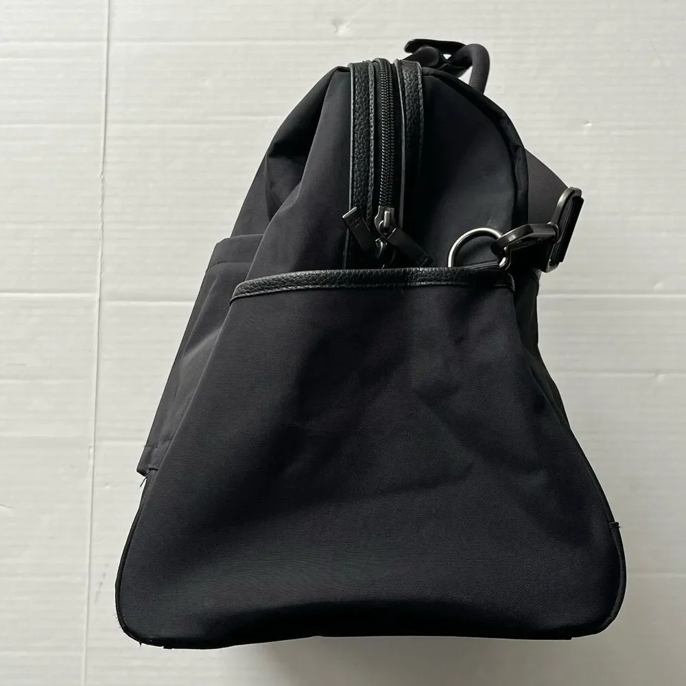 Open Story Signature Weekender Bag Black Structured Travel Bag Crossbody Duffle